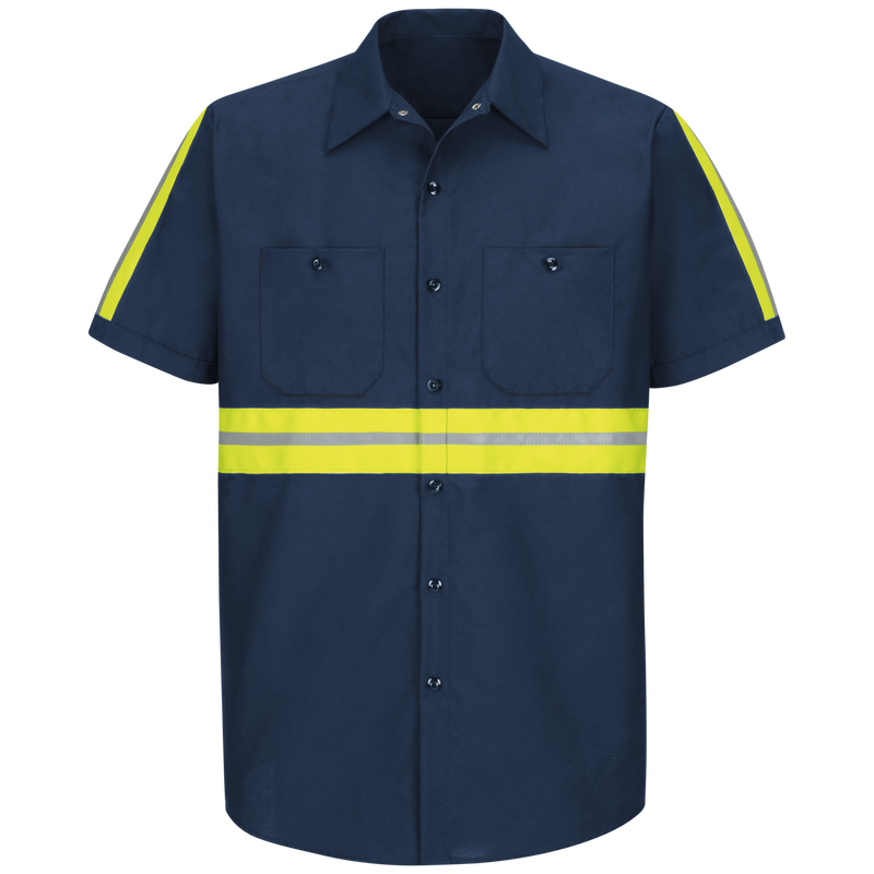 Short Sleeve Enhanced Visibility Industrial&nbsp;Work Shirt image number 1