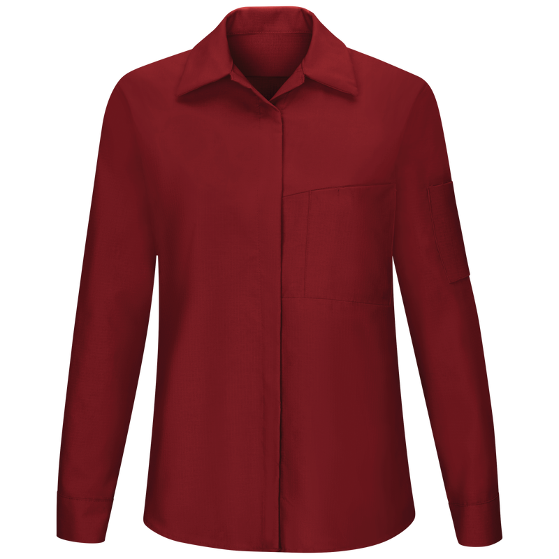 Women's Long Sleeve Performance Plus Shop Shirt with OilBlok Technology image number 1