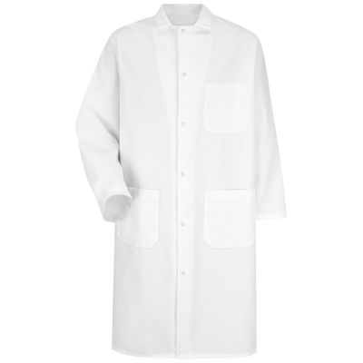 Gripper-Front Butcher Frock with Interior Pocket