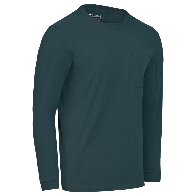 Men's Heavyweight Long Sleeve Cotton Pocket T-Shirt image number 11