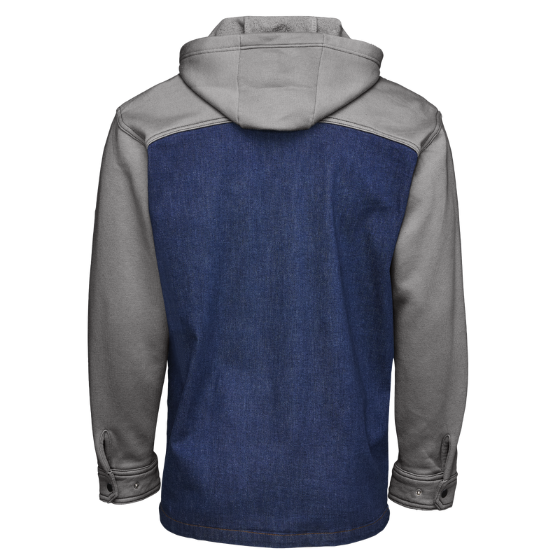 Men&rsquo;s Denim and Fleece Hooded Shirt Jacket image number 6