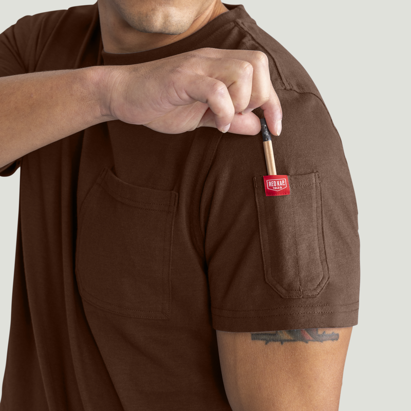 Men's Heavyweight Cotton Short Sleeve Pocket T-Shirt image number 14