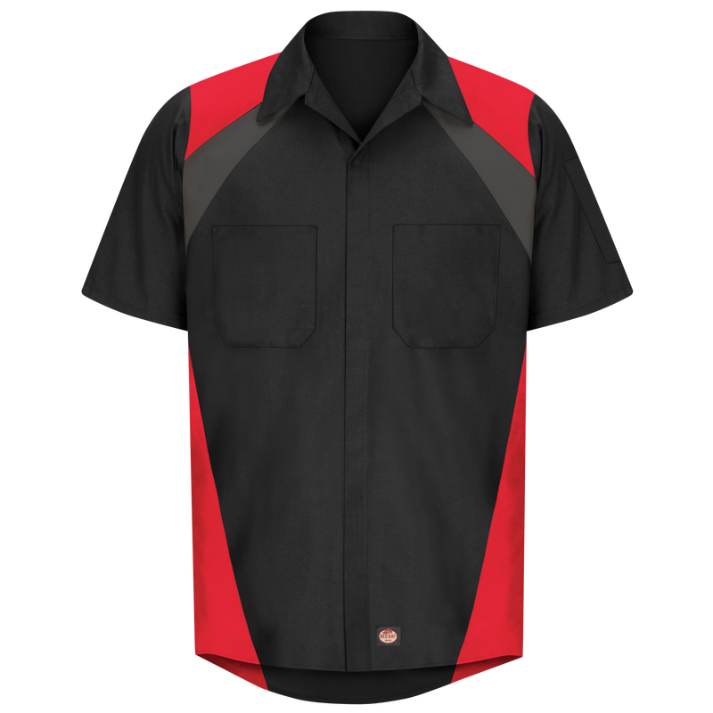Men's Short Sleeve Tri-Color Shop Shirt image number 5