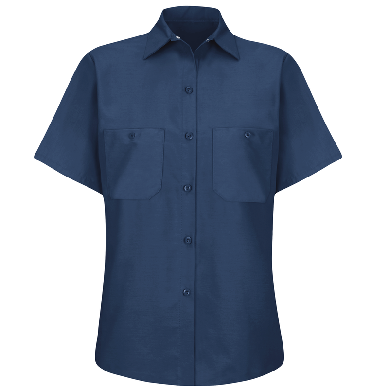 Women's Short Sleeve Industrial Work Shirt image number 4