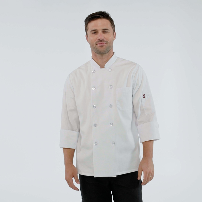 Men's Chef Coat with OilBlok + MIMIX&reg; image number 10