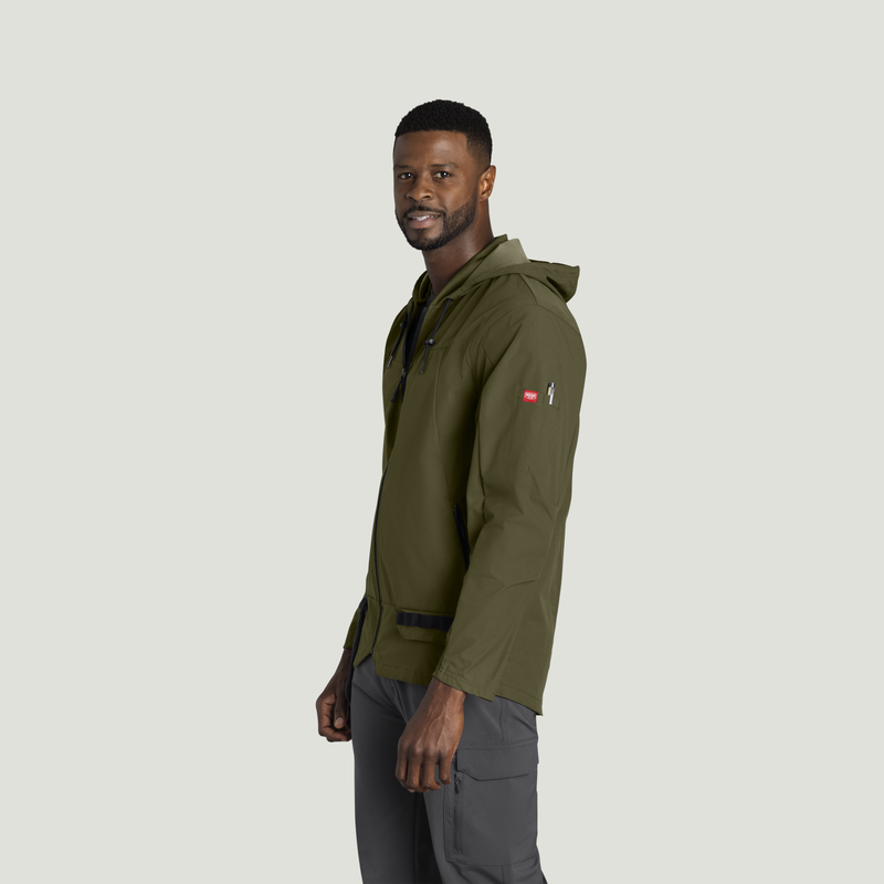 Men&rsquo;s Performance Hooded Windbreaker Jacket with ToolShift Pocket image number 3