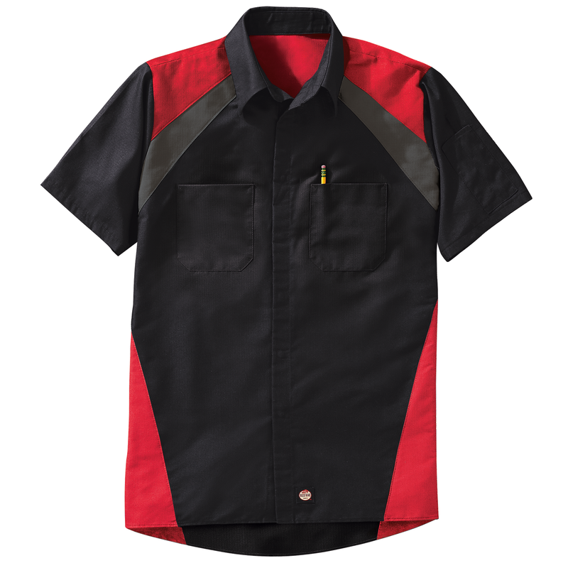 Men's Short Sleeve Tri-Color Shop Shirt image number 9