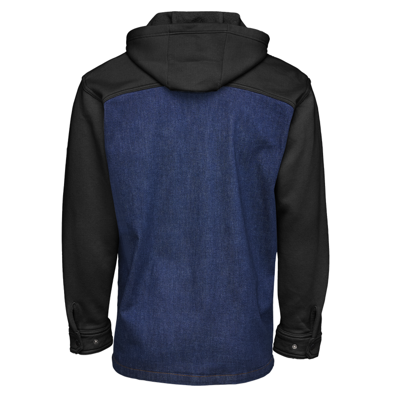 Men&rsquo;s Denim and Fleece Hooded Shirt Jacket image number 6