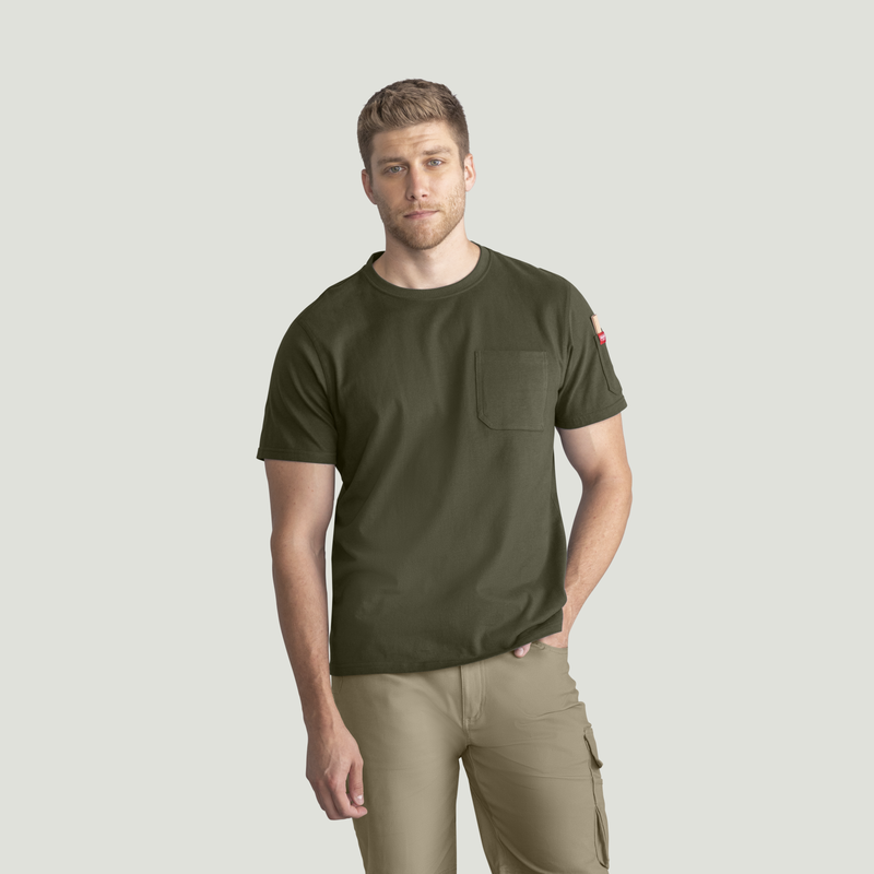 Men's Heavyweight Cotton Short Sleeve Pocket T-Shirt image number 5