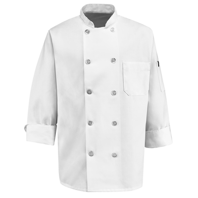 Ten Pearl Button Chef Coat