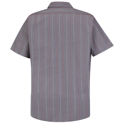 Men's Short Sleeve Industrial Stripe Work Shirt