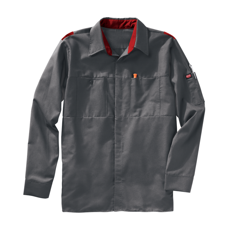 Men's Long Sleeve Performance Plus Shop Shirt with OilBlok Technology image number 5