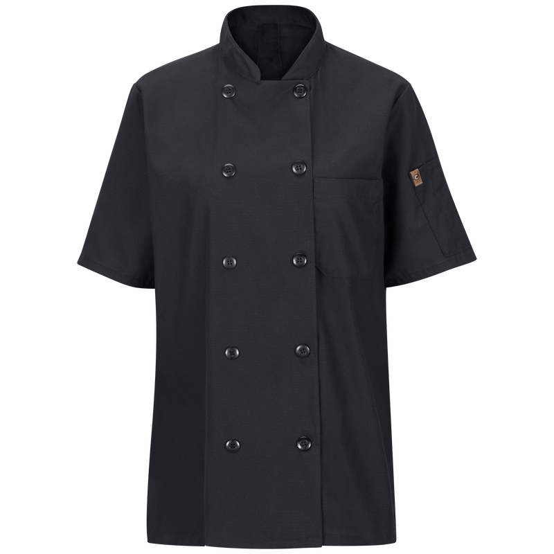 Women's Short Sleeve Chef Coat with OilBlok + MIMIX&reg; image number 1