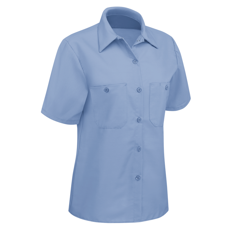 Women's Short Sleeve Industrial Work Shirt image number 3