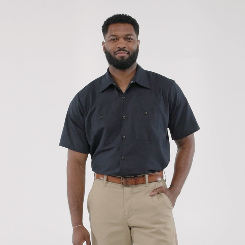 Men's Short Sleeve Industrial Work Shirt image number 10