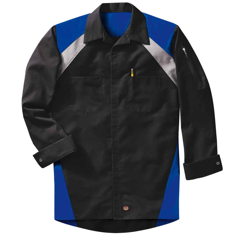 Men's Long Sleeve Tri-Color Shop Shirt image number 5