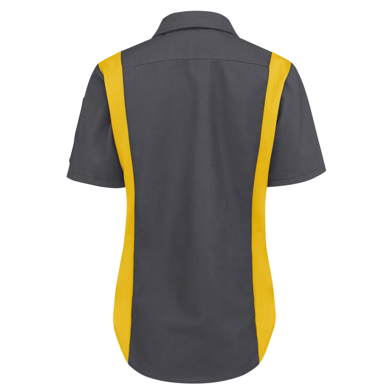 Women's Short Sleeve Performance Plus Shop Shirt with OilBlok Technology image number 2