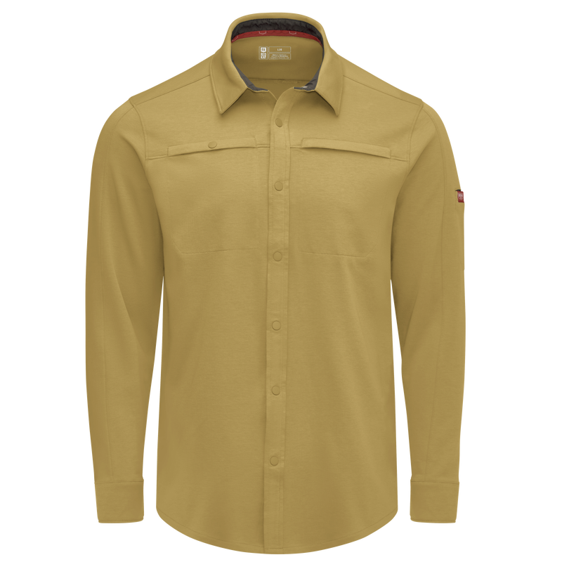 Men's Snap Front Jersey Long Sleeve Work Shirt image number 9