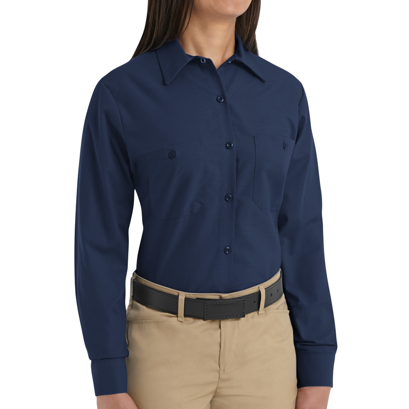 Women's Long Sleeve Industrial Work Shirt image number 3