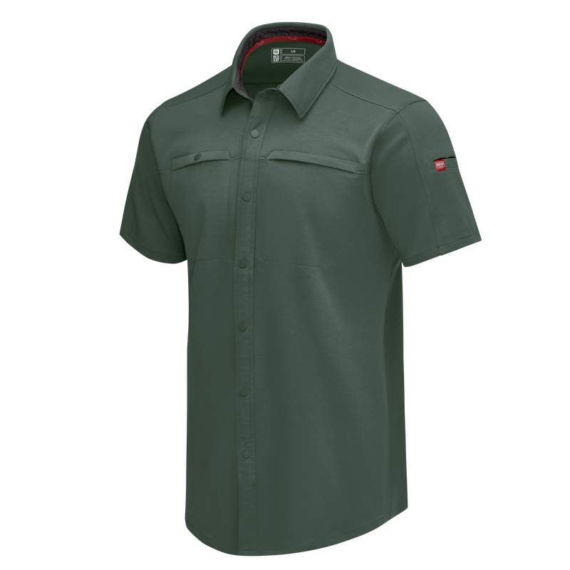 Men's Snap Front Jersey Short Sleeve Work Shirt image number 12