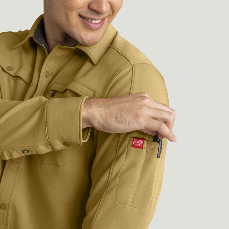 Men's Snap Front Jersey Long Sleeve Work Shirt image number 15