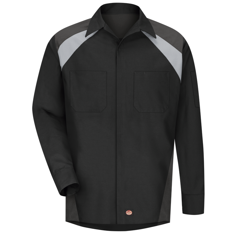 Men's Long Sleeve Tri-Color Shop Shirt image number 1