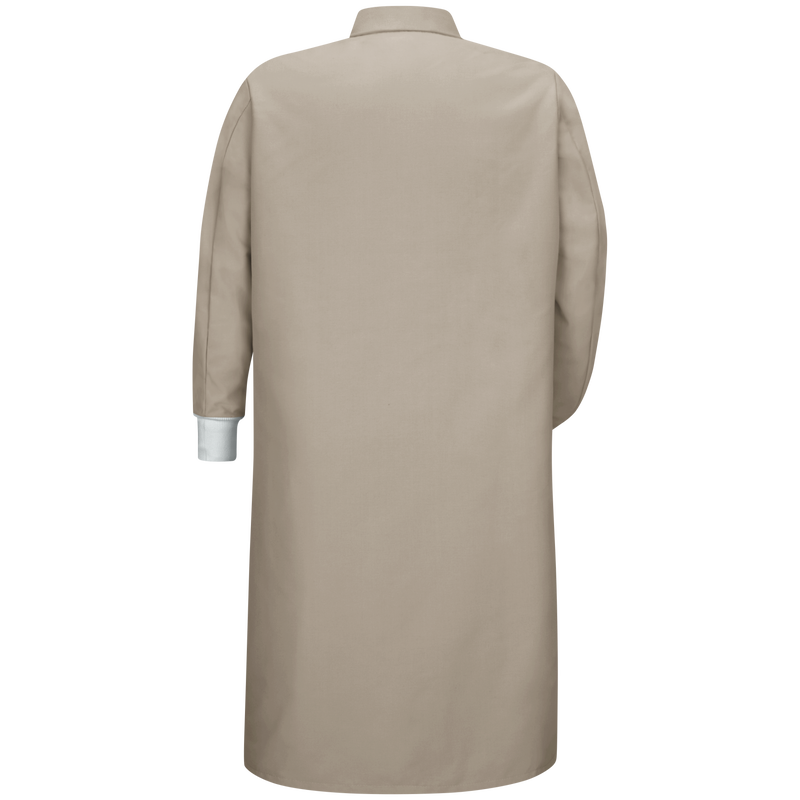 Gripper-Front Spun Polyester Pocketless Butcher Coat&nbsp;with Knit Cuffs image number 2