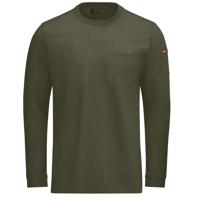 Men's Heavyweight Long Sleeve Cotton Pocket T-Shirt image number 9