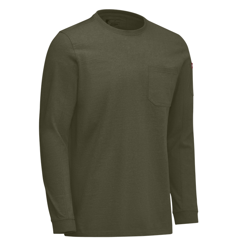 Men's Heavyweight Long Sleeve Cotton Pocket T-Shirt image number 11