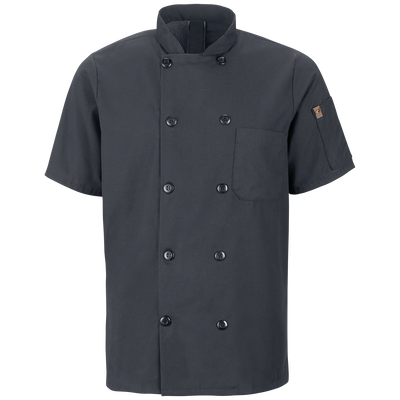 Men's Short Sleeve Chef Coat with OilBlok + MIMIX®