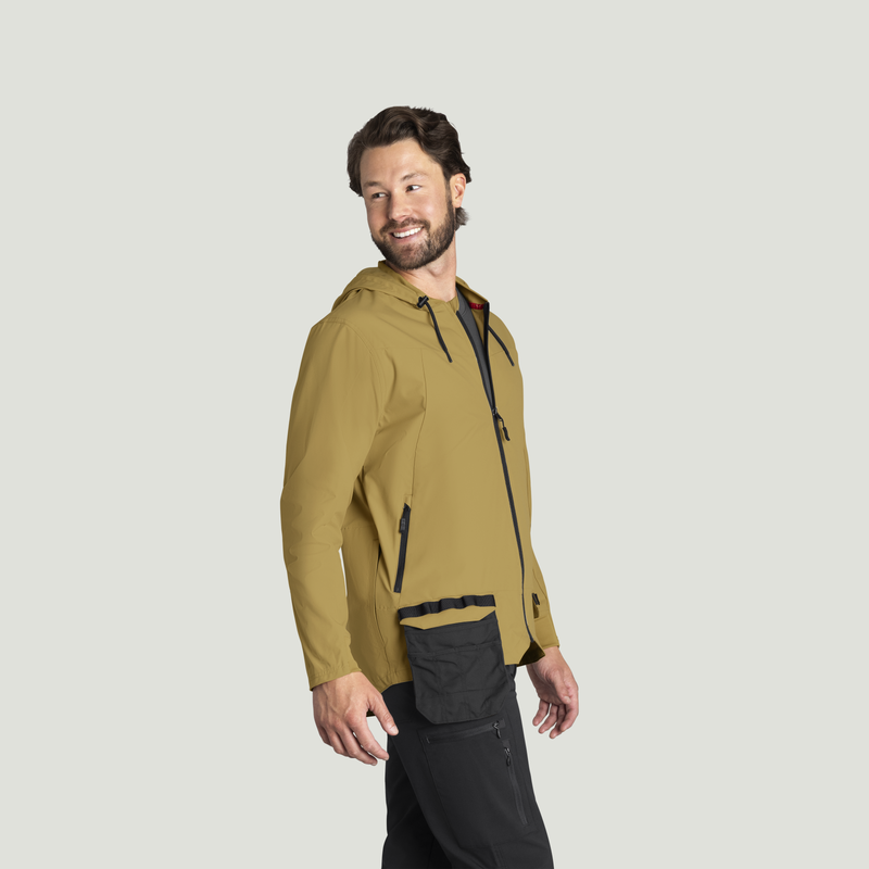 Men&rsquo;s Performance Hooded Windbreaker Jacket with ToolShift Pocket image number 4