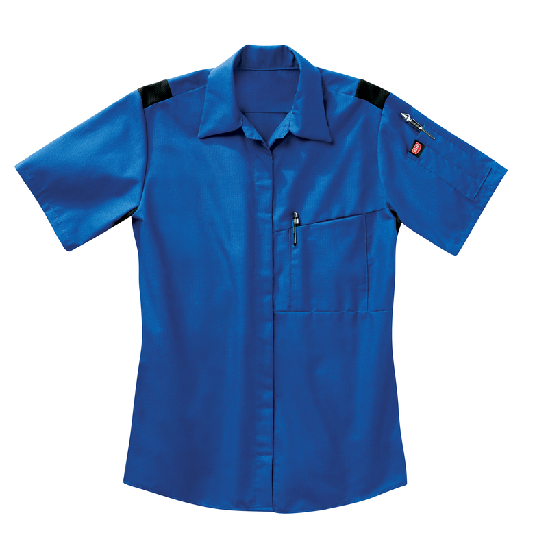 Women's Short Sleeve Performance Plus Shop Shirt with OilBlok Technology image number 6