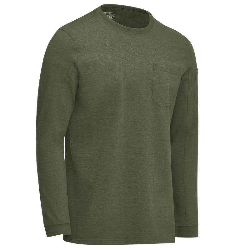 Men's Heavyweight Long Sleeve Cotton Pocket T-Shirt image number 11