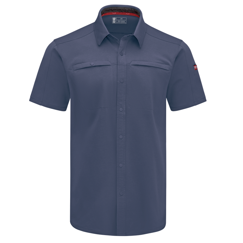 Men's Snap Front Jersey Short Sleeve Work Shirt image number 9