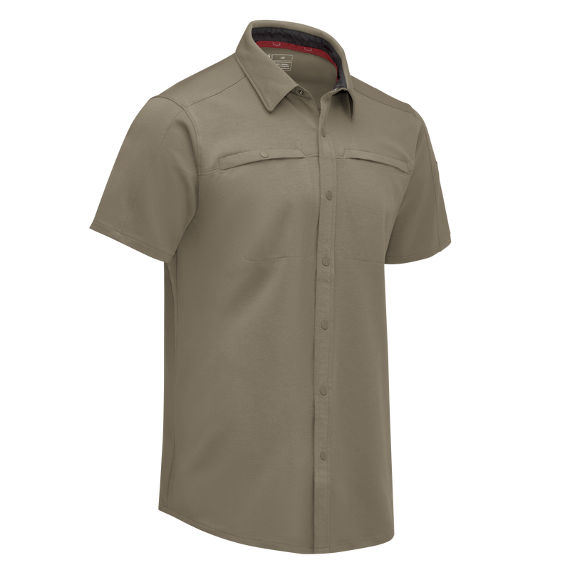 Men's Snap Front Jersey Short Sleeve Work Shirt image number 11