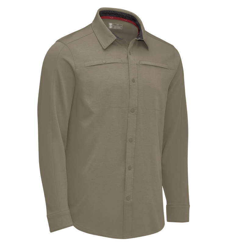 Men's Snap Front Jersey Long Sleeve Work Shirt image number 11