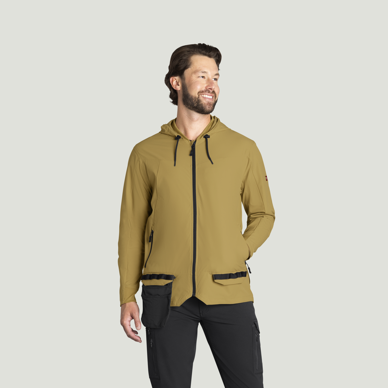 Men&rsquo;s Performance Hooded Windbreaker Jacket with ToolShift Pocket image number 1
