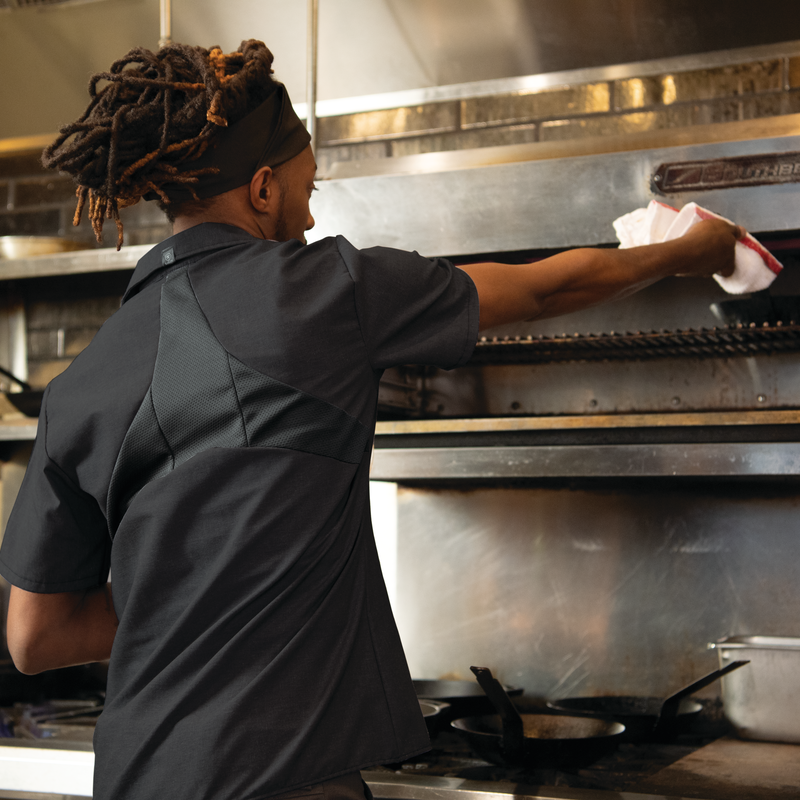 Men's Short Sleeve Cook Shirt with OilBlok + MIMIX&reg; image number 3