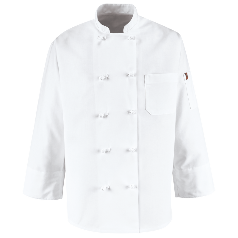 Ten Knot Button Chef Coat with Thermometer Pocket image number 1