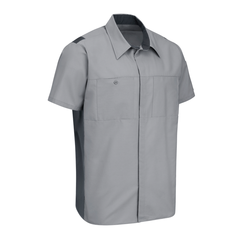 Men's Short Sleeve Performance Plus Shop Shirt With Oilblok Technology image number 3