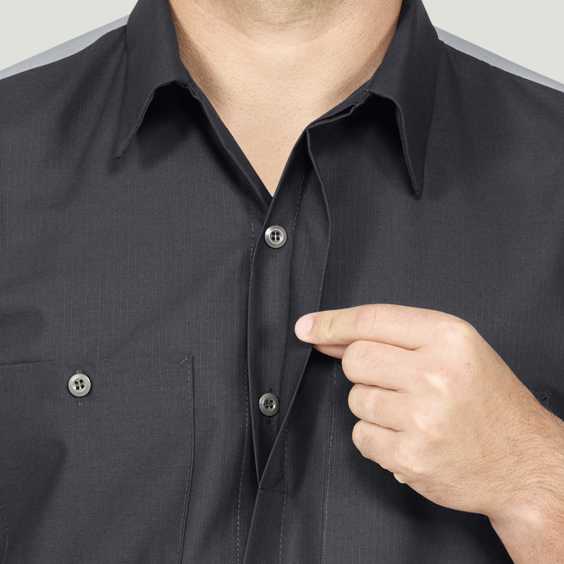 Men's Short Sleeve Two-Tone Crew Shirt image number 4