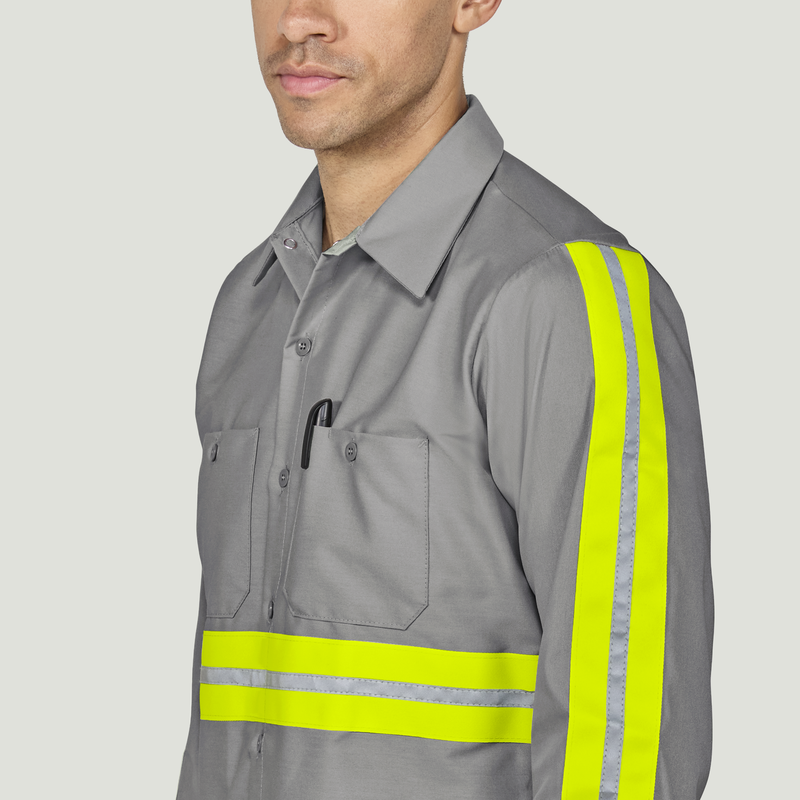 Long Sleeve Enhanced Visibility Industrial&nbsp;Work Shirt image number 5