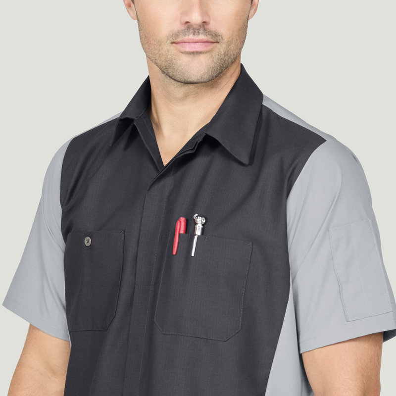 Men's Short Sleeve Two-Tone Crew Shirt image number 5
