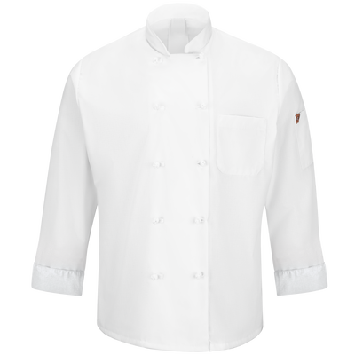 Men's Ten Knot Button Chef Coat with OilBlok + MIMIX®