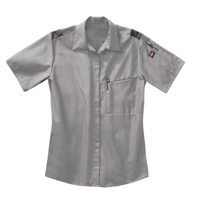 Women's Short Sleeve Performance Plus Shop Shirt with OilBlok Technology image number 6