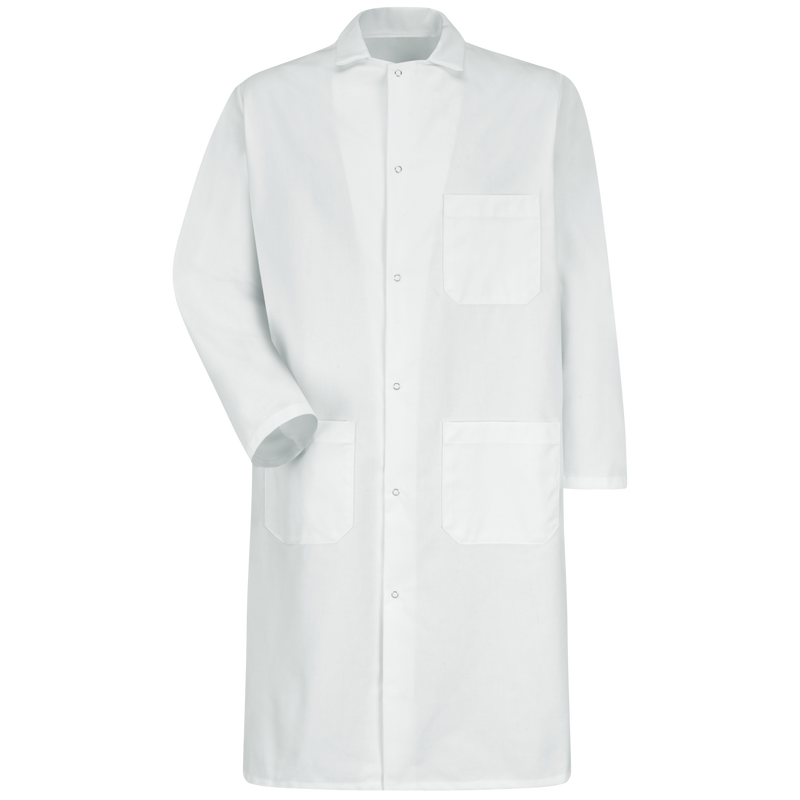 Gripper-Front Butcher Frock with Exterior Pocket image number 1