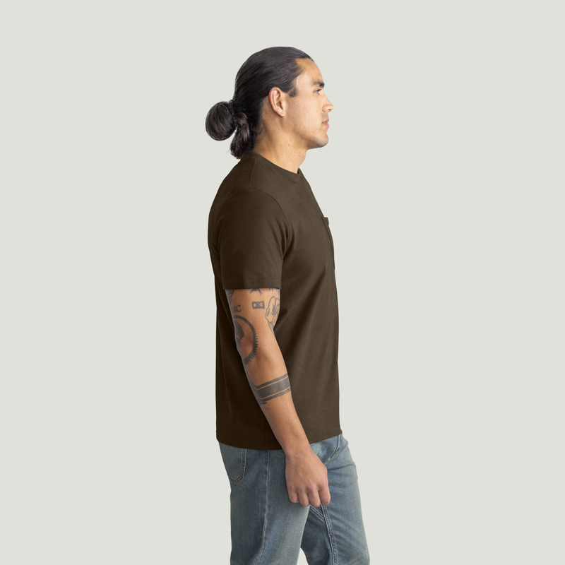 Men's Heavyweight Cotton Short Sleeve Pocket T-Shirt image number 4