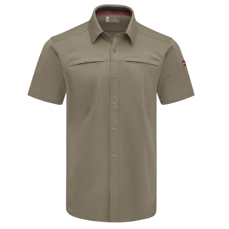Men's Snap Front Jersey Short Sleeve Work Shirt image number 9