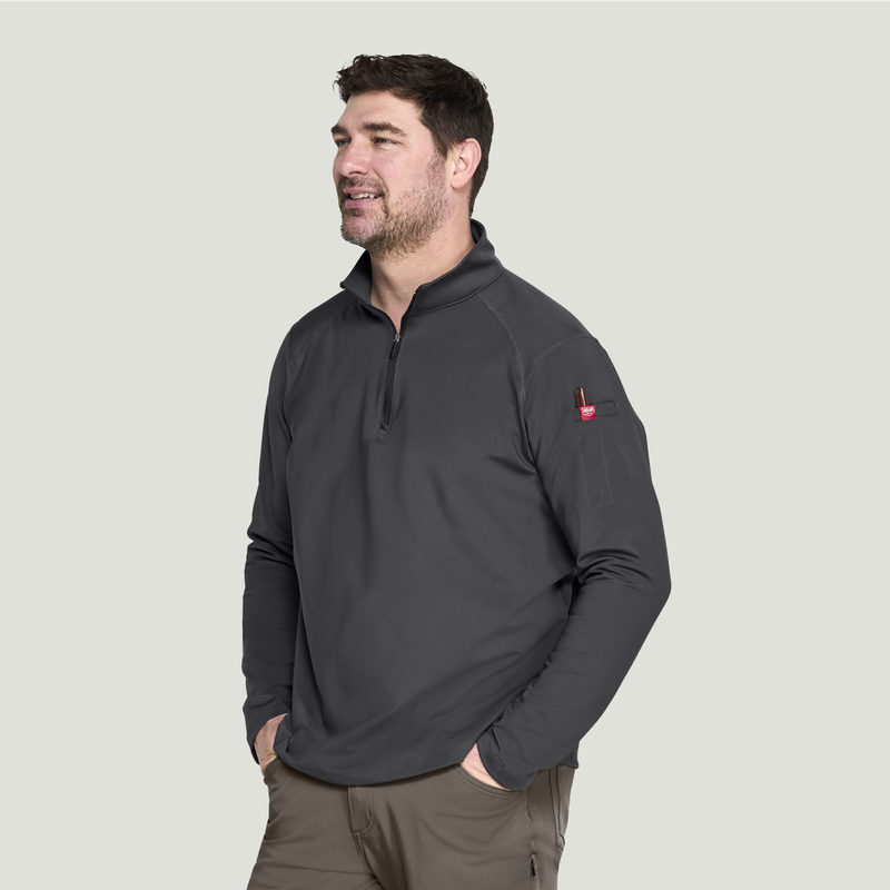 Men's Performance Quarter Zip Cadet Collar Pullover image number 3