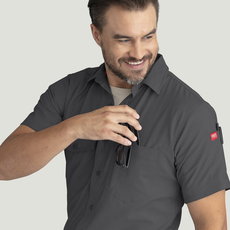 Men's Cooling Short Sleeve Work Shirt image number 11